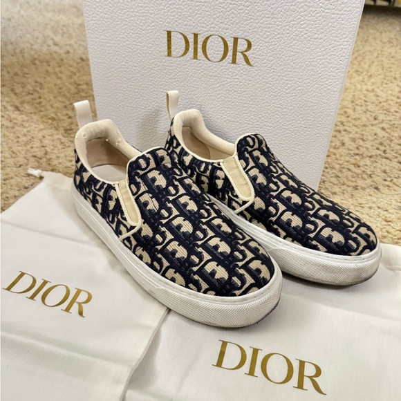 AUTHETIC DIOR SNEAKERS SIZE 37.5 DARK BLUE - Picture 1 of 10